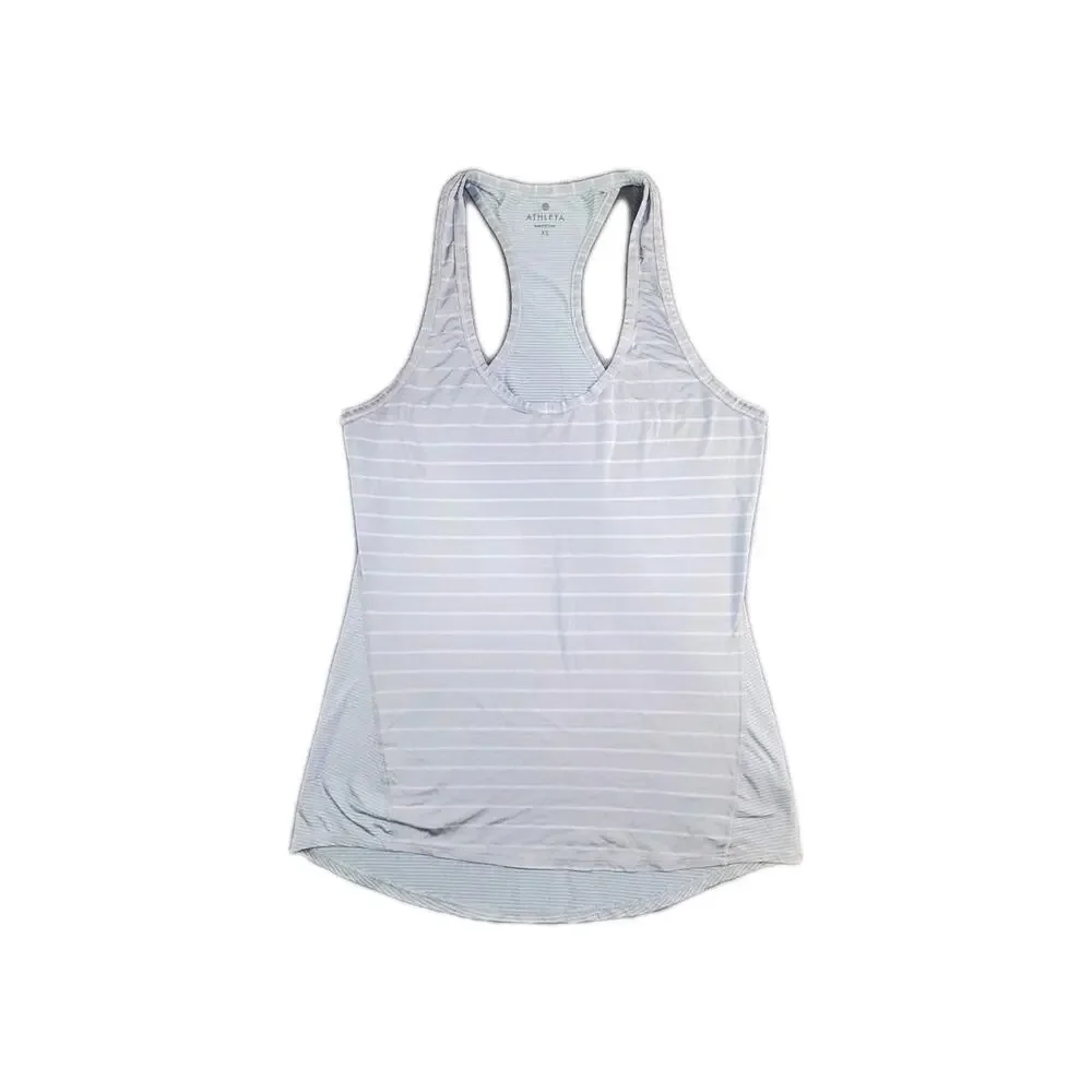 Athleta Size XS Women's Gray Athletic Sleeveless Stretch Tank Top Activewear Za3 - Picture 1 of 9
